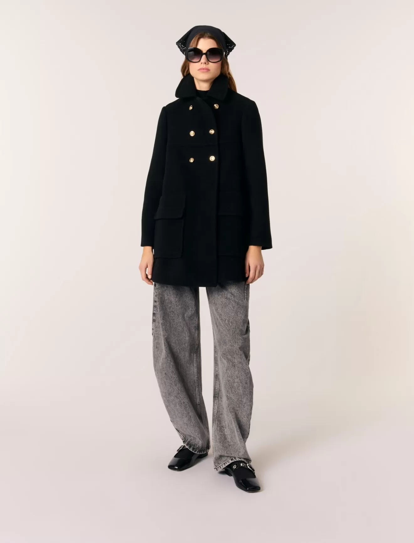 Manteau en laine mélangée-Maje Outlet
